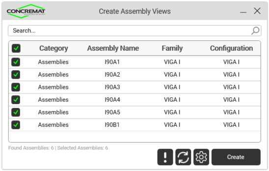create assembly views Revit plugin