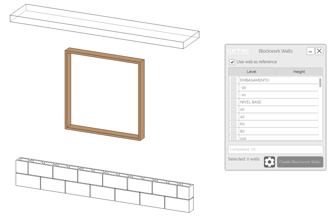 Masonry Wall Customization with Custom Revit Plugin